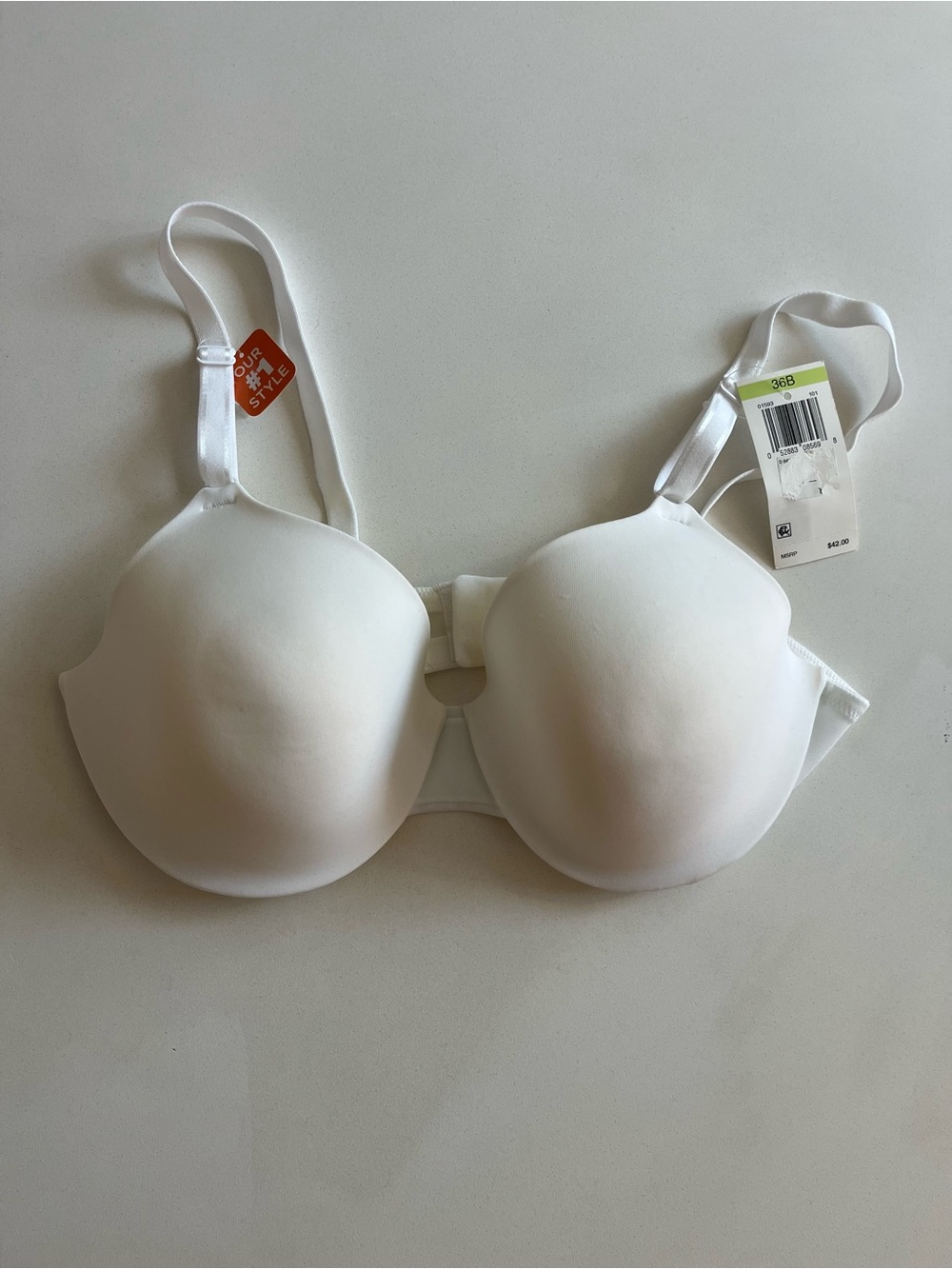 Warner's NWT White Smooth Molded Bra, Size 34C